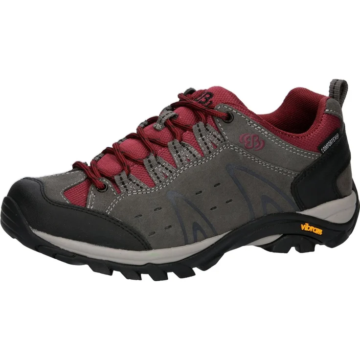 BRÜTTING Mount Bona Low, funktionaler Outdoorschuh mit Veloursleder und Comfortex-Klimamembrane, wasserdicht, grau – Bild 1