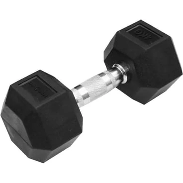 Sporttrend 24® Hexagon Hantel 1-50KG, Einzeln, verchromter Griff | sechseckige Kurzhantel, rutschfeste Kompakthantel, gummierte Hex Hanteln – Bild 1