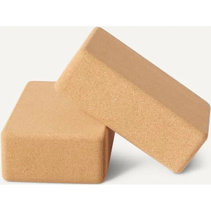 Amazon Basics Naturkork-Yogablock, 2er-Set, rutschfest, 23 x 15 x 8 cm – Bild 4