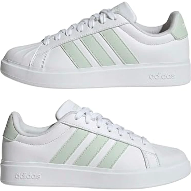 adidas Damen STREETTALK Shoes, Freizeitschuh aus Synthetikleder mit Gummi-Cupsohle, FTWR White/Linen Green, Größe 42 2/3 EU – Bild 4