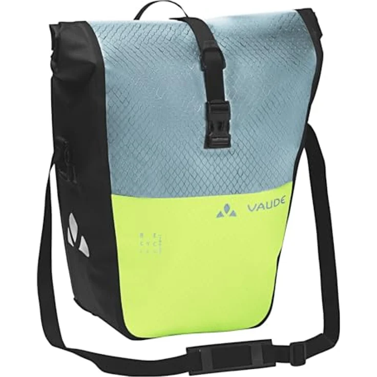 VAUDE Fahrradtasche Aqua Back Color Single (Rec), 24 L, wasserdicht, Grün/Blau, einfache Befestigung – Made in Germany – Bild 1