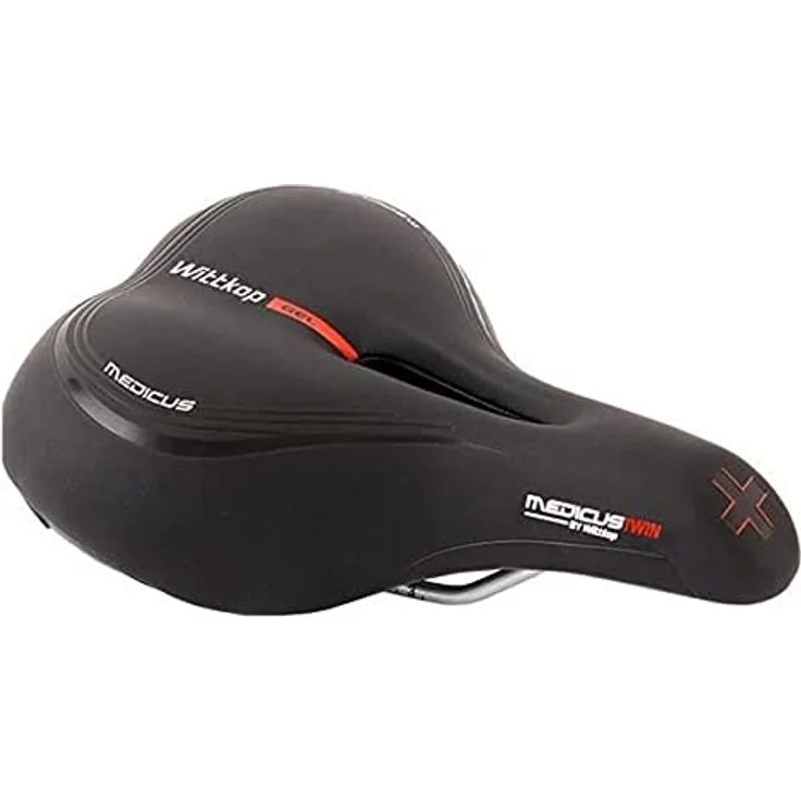Wittkop Medicus Twin 3.0, Anatomisch optimierter Fahrradsattel mit Gel für City-Räder und E-Bikes – Bild 2