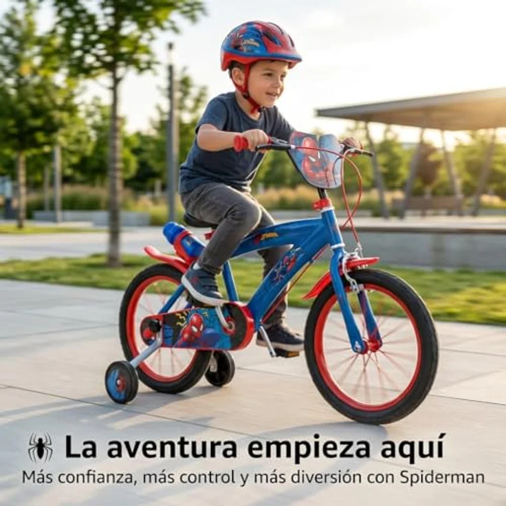 Spiderman Kinderfahrrad, 16 Zoll, blau und rot, für Kinder von 5 bis 8 Jahren – Bild 10