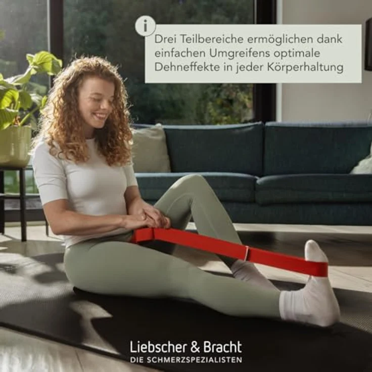 Liebscher & Bracht Original Schlaufe, rote Übungsschlaufe aus 100% Baumwolle zur Engpassdehnung, inkl. App mit Anwendungsvideos – Bild 3
