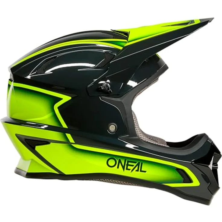 O'Neal Sonus Helm Slick Gray/Neon Yellow, Fullface-Helm für MTB, Enduro, Freeride und Downhill, Größe M – Bild 6