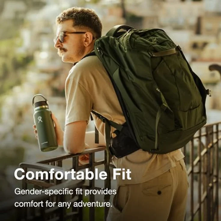 Osprey Herren Rucksack, Nylon, Tunnel Vision Grau, Einheitsgröße mit verstellbarer AirScape Rückwand – Bild 5