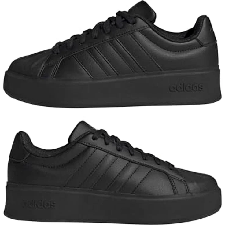 Adidas Streettalk Bold Sneakers Damen, Synthetikleder mit Gummi-Cupsohle und regulärer Passform, schwarz – Bild 7
