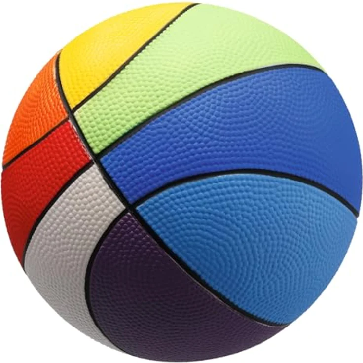 Sport-Thieme Weichschaumball PU-Basketball 20 cm 300 g, Rainbow, ideal für Therapie und Schulsport, unisex, besonders weich – Bild 2