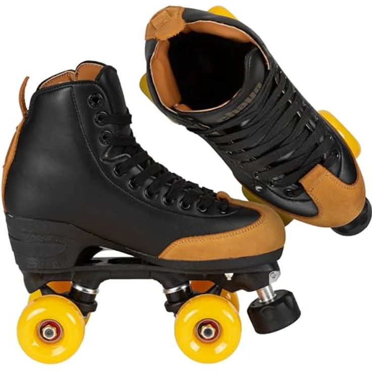 Chaya Rental Damen Rollschuhe, schwarze Rollerskates mit abriebfestem Leder, BSS-Sohle und WICKED ABEC 7 Lagern, Größe 36 – Bild 7