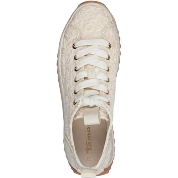 Tamaris Plateausneaker, sportlicher Schnürer mit Chunky-Sohle, weiß, Größe 42 – Bild 5