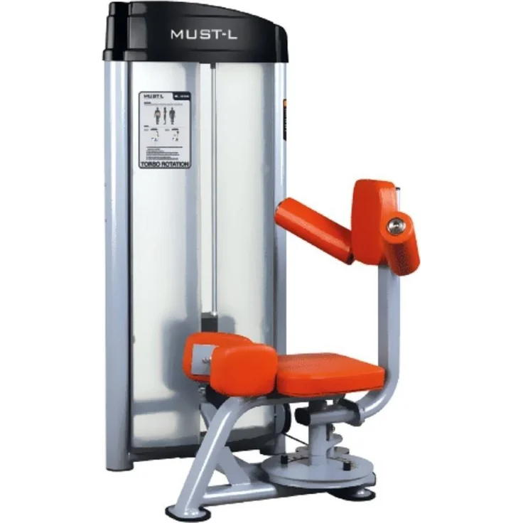 Stex Fitness Europe Kraftstation Exlusiver Rumpftrainer Rotary Torso Fitness Gerät Ganzkörper, Edelstahl, 4x1,5W LED Beleuchtung, 1000m³/h Motor