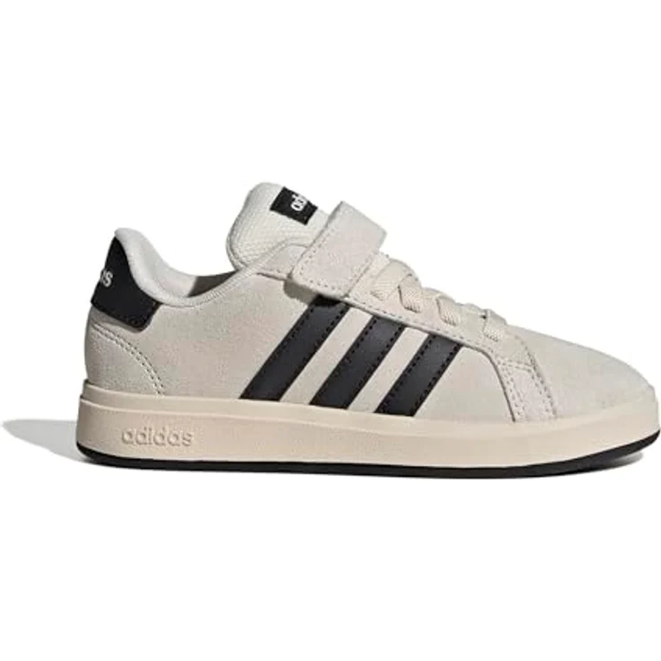 adidas GRAND COURT 00s EL, Kinder-Laufschuhe aus Wildleder mit Klettverschluss, beige – Bild 2