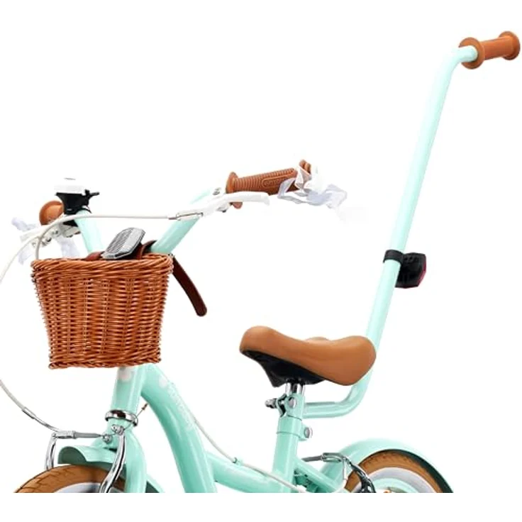Sun Baby Flower Retro Kinderfahrrad 14 Zoll mit Schubstange, Mint, bis 50 kg belastbar – Bild 5