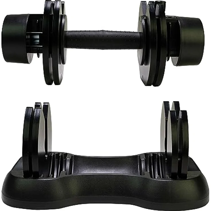 Tunturi Selector Dumbbell, verstellbare Kurzhantel mit bis zu 12,5kg, 2,5kg Schritten – Bild 2