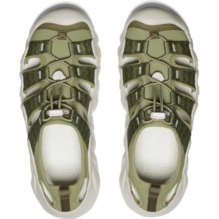 Keen Herren Hyperport H2 Trekkingsandale, Outdoor-Sandale mit Lace-Lock Bungee System und Aquagrip-Gummisohle, martini olive/plaza taupe, Größe 44 – Bild 5
