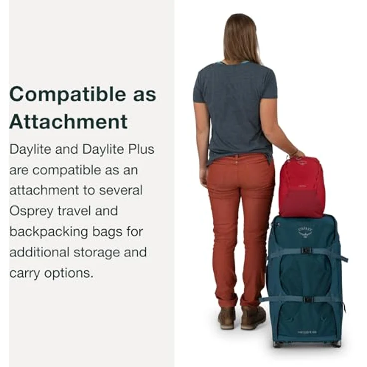 Osprey Daylite Plus, Vielseitiger Wanderrucksack in Porcelain Orange mit Kompatibilität zu Osprey Systemen, bluesign-zertifiziert – Bild 5
