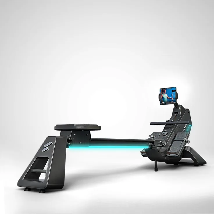 Sportstech sRow Lite, Rudergerät mit Magnetwiderstand, LED-Display, App-Kompatibilität, klappbar, Schwarz