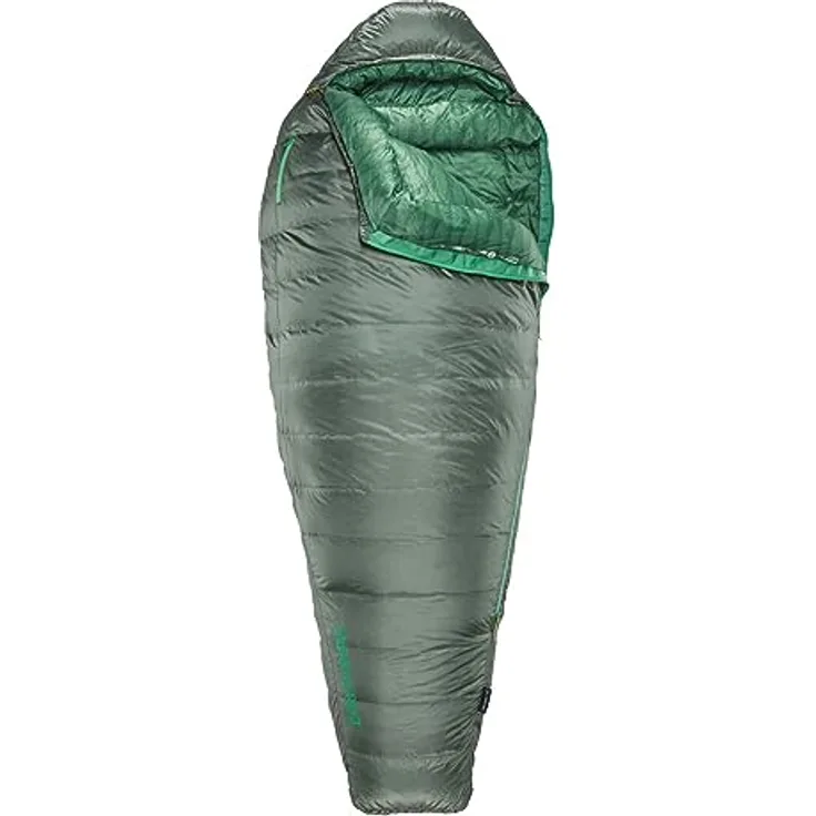 Therm-a-Rest Questar Lightweight Down Mummy Sleeping Bag, Balsam, Long, 32-Degree, Leichter Daunen-Mumienschlafsack