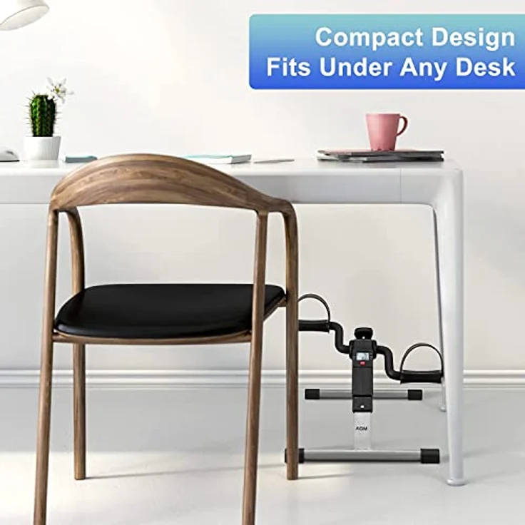AGM Mini-Heimtrainer Fahrrad, Arm und Beintrainer Fitnesstrainer, Fitness, Hometrainer Bewegungstrainer mit LCD-Monitor und Einstellbarem Widerstand, Fitnessgerät für Zuhause, Büro – Bild 2