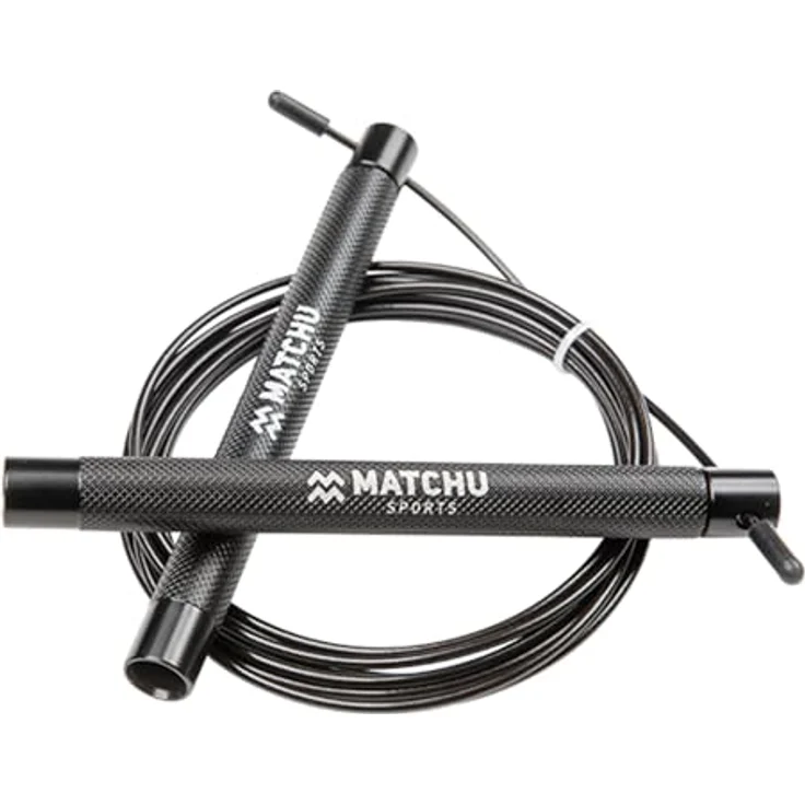 MATCHU Speed Rope, Springseil für Erwachsene mit Aluminiumgriffen und optimalem Grip, perfekt für Crosstraining, leicht und tragbar – Bild 2
