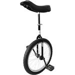 Green Slide Nova Schwarz Einrad, 45,7 cm mit verstellbarem Sattel und runder Gabel, Aluminiumfelge, ideal für Anfänger und Fortgeschrittene