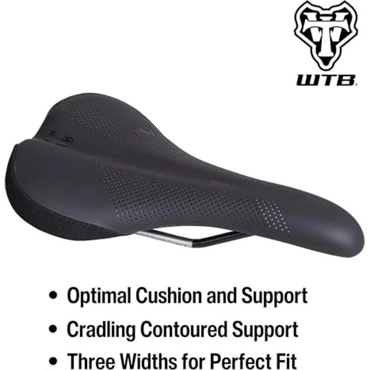 Wtb Volt, Fahrradsattel für MTB, mittlere Polsterdicke, synthetische Oberfläche, Stahlgestell, 265 mm Länge – Bild 2