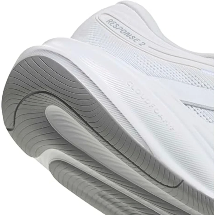 Adidas Response 2 Laufschuhe Damen, ftwwht/zeromt/halsil, Weiß/Grau, Größe 39 1/3 – Bild 5