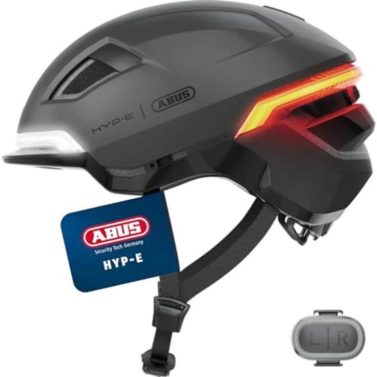 Abus HYP-E Velohelm, 51-55 cm, mit 365° Protection, integrierten Front- und Rücklichtern, NTA-Norm für E-Bike Sicherheit und Belüftungssystem – Bild 1
