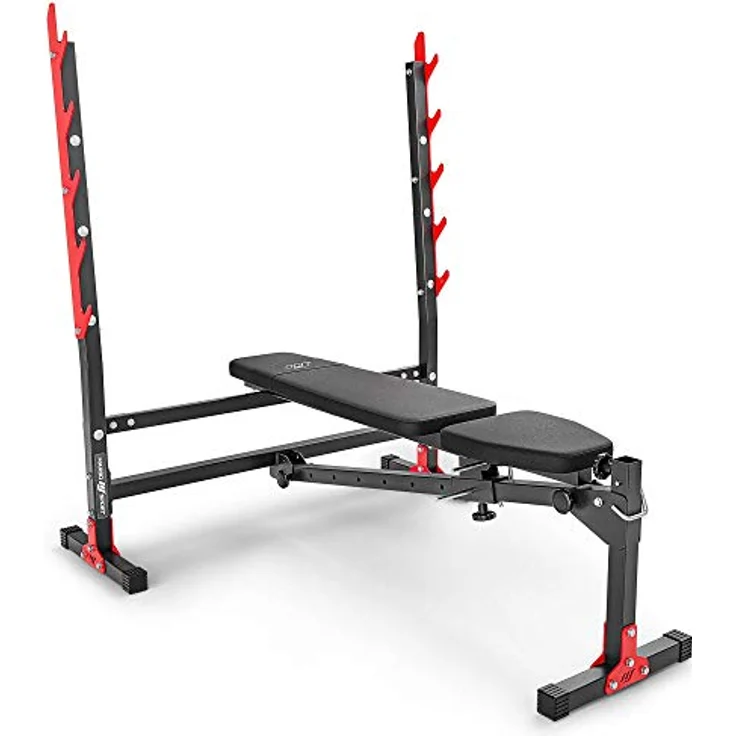 Marbo Sport Verstellbare Hantelbank mit Hantelablage MH-L107 2.0 | Made in EU, 7-fach verstellbare Rückenlehne, Curl Pult & Latzug kompatibel, klappbar – Bild 3