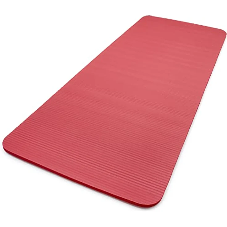 Reebok Training Mat - 10mm - Red, Yogamatte mit geriffelter Unterlage für erhöhte Stabilität – Bild 3