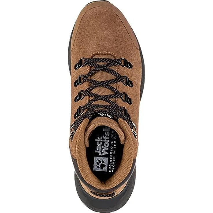 Jack Wolfskin TERRAVENTURE URBAN MID W, mittelhoher Outdoorschuh aus wasserabweisendem Veloursleder mit ergonomischer VIBRAM-Außensohle, schwarz – Bild 6