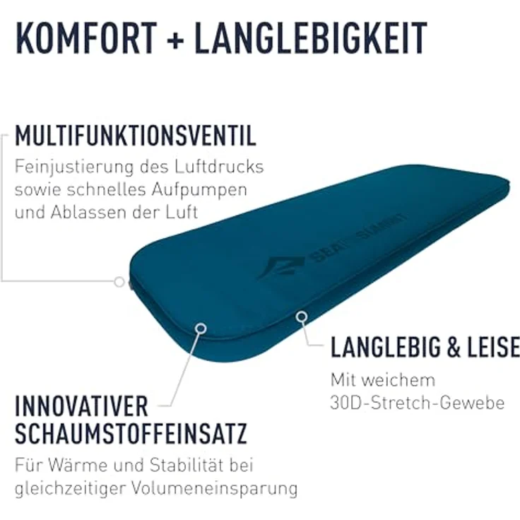Sea To Summit Comfort Deluxe, Isomatte für Camper Van mit multifunktionalem Ventil und Pillow Lock Patch System, ideal für Volkswagen T5/T6 California – Bild 7