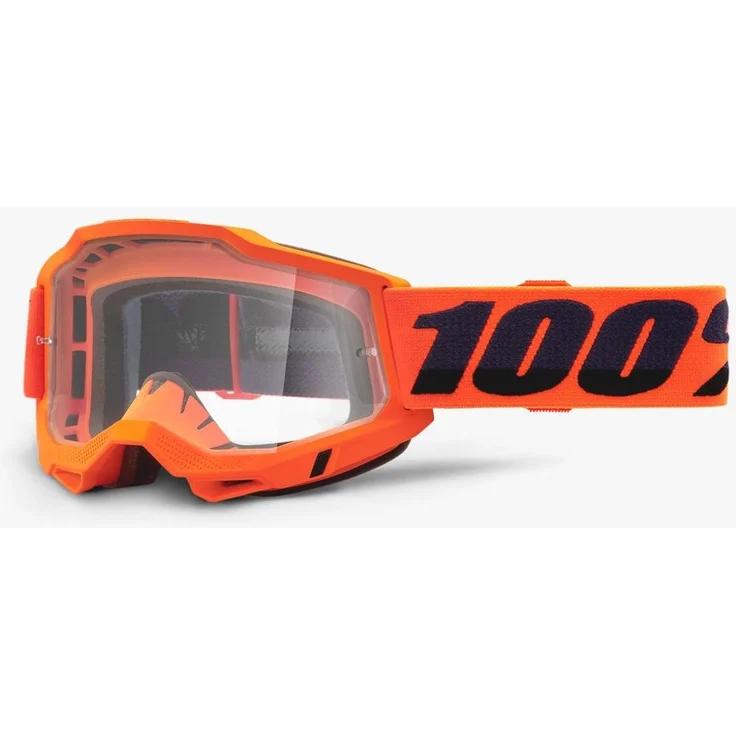 100% Accuri 2, Skibrille für Unisex mit Antifog-Beschichtung und transparentem Rahmen, orange – Bild 1