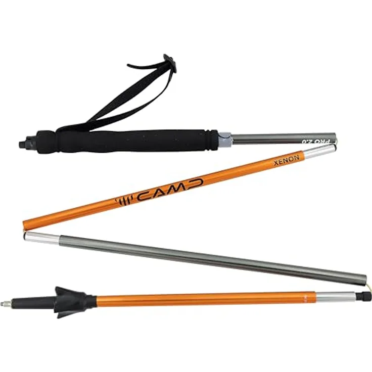 C.A.M.P. Xenon PRO 2.0, ultraleichter Wanderstock mit 4 Segmenten und innovativem Dart Basket, 135 cm