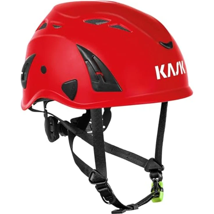 KASK Superplasma PL 2.0, Kletterhelm nach EN 12492, universal einstellbar, Gr. 51-62 cm, rot, mit 10 Belüftungsschlitzen und integrierter Lampenhalterung – Bild 1