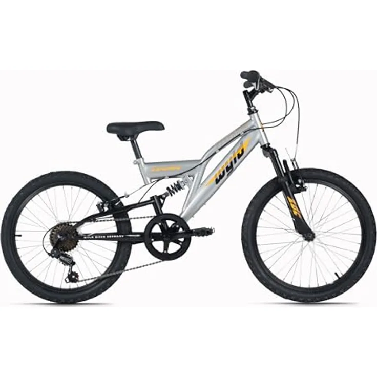 WYLD Kinder-Mountainbike Fully Zodiac 20'', 6 Gänge, RH 31 cm, grau, für Körpergröße 120-140 cm