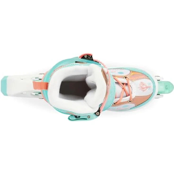 RAVEN Inline Skates Isla Orange/Mint, verstellbare Inliner für Kinder Mädchen, Größen 34-37 (21,5cm-24cm) mit Double-Vent-System und DSAS – Bild 5