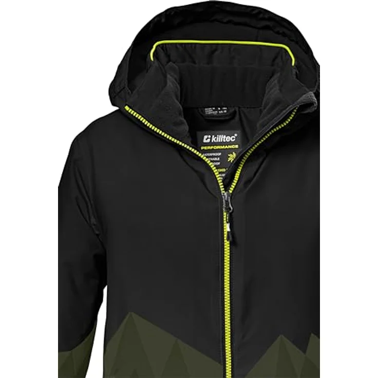 killtec KSW 383 BYS SKI Jungen Skijacke mit Kapuze, Schneefang und wasser- sowie winddichter Ausstattung, Bergprint – Bild 3
