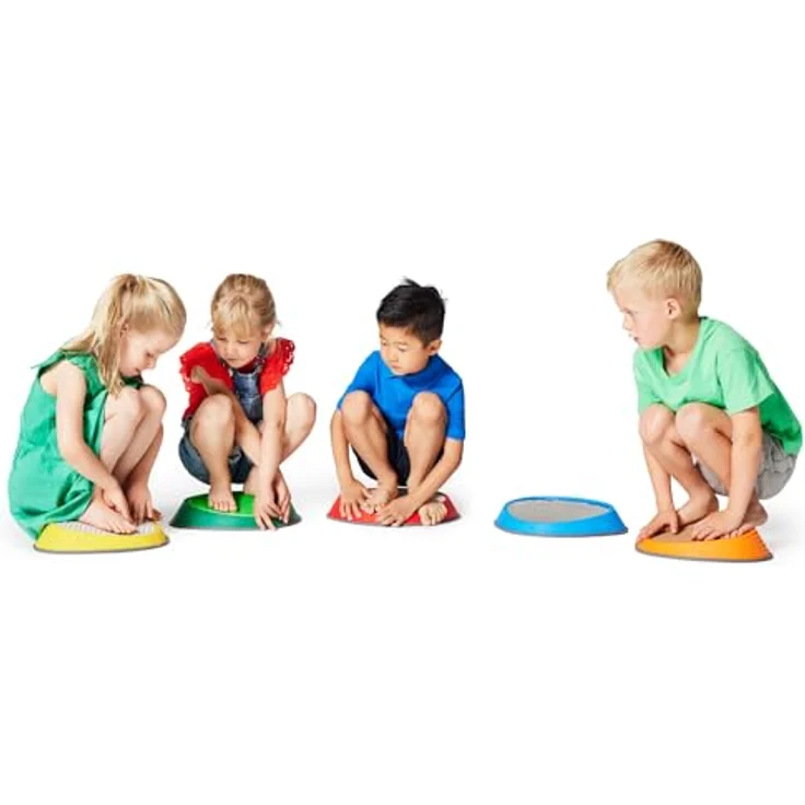 Gonge Taktile Fluss-Steine 5-er Set, für taktilen Spielspaß und Balancetraining – Bild 3