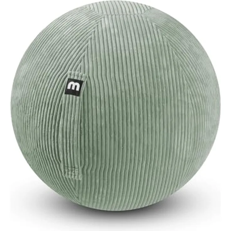 mokebo Stoff Sitzball Büro ergonomisch 'Der Sportliche', Pezziball mit Stoff- oder Cordbezug, 65cm Breite, klimaneutrale Bürostuhl Alternative, blau