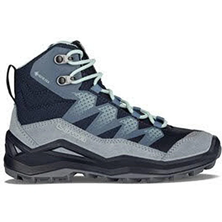 Lowa Maddox Pro GTX Mid Jr, Wanderschuhe für Kinder, navyblau/Rauchblau, wasserfest mit GORE-TEX Membran und flexiblem Abrollverhalten – Bild 1