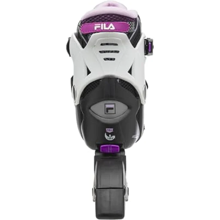 Fila X-One Inline Skates, schwarz/magenta, verstellbar von Größe 29-32 mit ABEC5 Kugellager – Bild 4