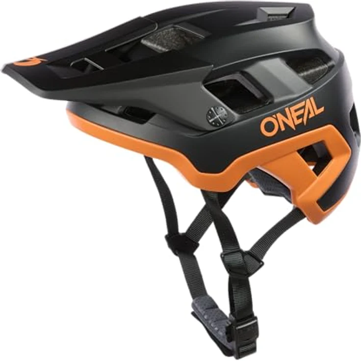 O'Neal Helm DEFENDER SOLID, leichter und robuster Fahrradhelm mit optimierter Belüftung, schwarz/orange, L/XL (58/62 cm) – Bild 1