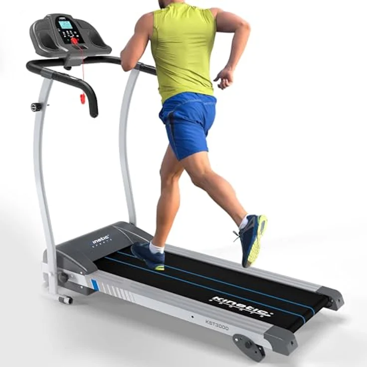 KINETIC SPORTS Pro Laufband klappbar KST3000 mit großer Lauffläche - 1100W Motor, 12 Programme, Steigung für GEH- und Lauftraining, integrierte Lautsprecher, bis 12 km/h – Bild 1