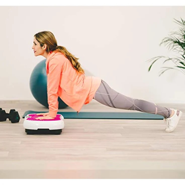 Coradoma Vibrationsplatte mit Power Dehnbändern und Bluetooth Vibrationsboard Fitness und Sport zum Abnehmen für Zuhause Ultra Slim Rüttelplatte Training Vibrationsgerät Oszillation – Bild 5