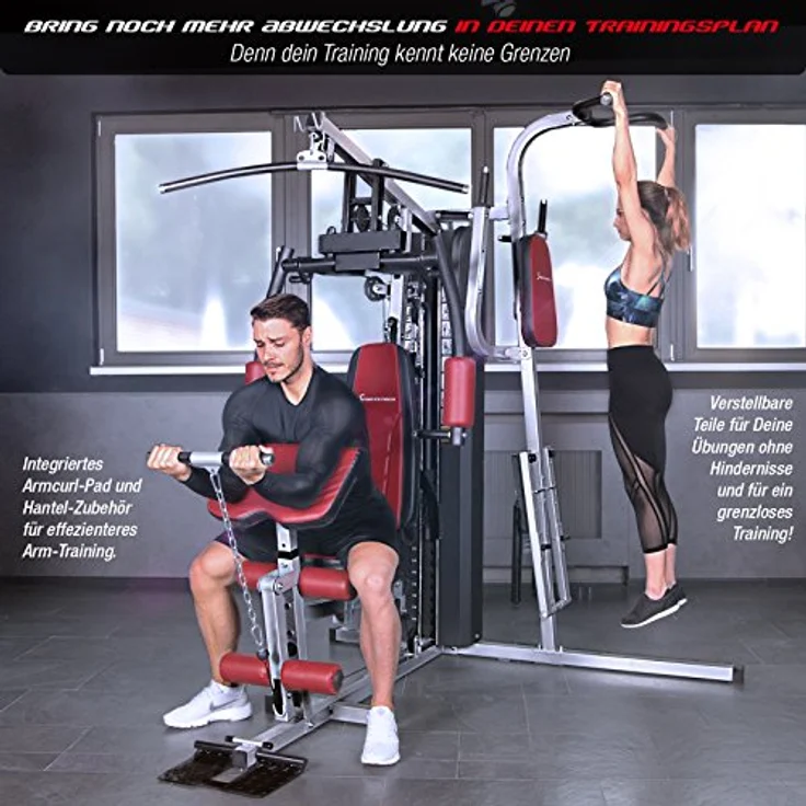 Sportstech Kraftstation HGX100/HGX200/HGX300, Multifunktions-Homegym mit Stepper und Powertower, deutsche Qualitätsmarke, Fitnessstation für Zuhause – Bild 5