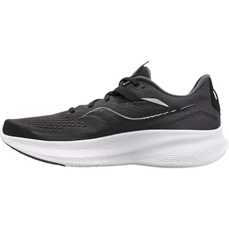 Saucony RIDE 15 Damen Laufschuh mit PWRRUN-Dämpfung, schwarz/weiß, Größe 37.5