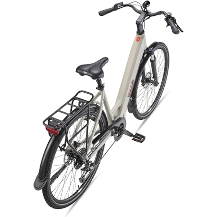 TELEFUNKEN E-Bike Damen 28 Zoll, Elektrofahrrad Mittelmotor, 10-Gang Shimano Kettenschaltung, Hydr. Scheibenbremsen - Pedelec Citybike, RC680 Multitalent, Silber - Preisvergleich – Bild 2