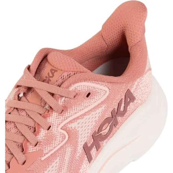HOKA ONE ONE Damen Laufschuh CLIFTON 10, ultraleichte Dämpfung, verbesserte Passform, atmungsaktives Obermaterial, Blush / Rose Latte – Bild 9