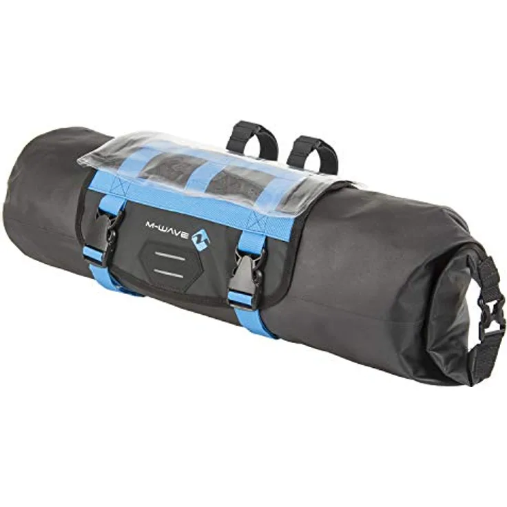 M-Wave BP FRONT Lenkertasche, wasserdicht, Rollverschluss, ca. 10 Liter, schwarz, 59 x 23 cm